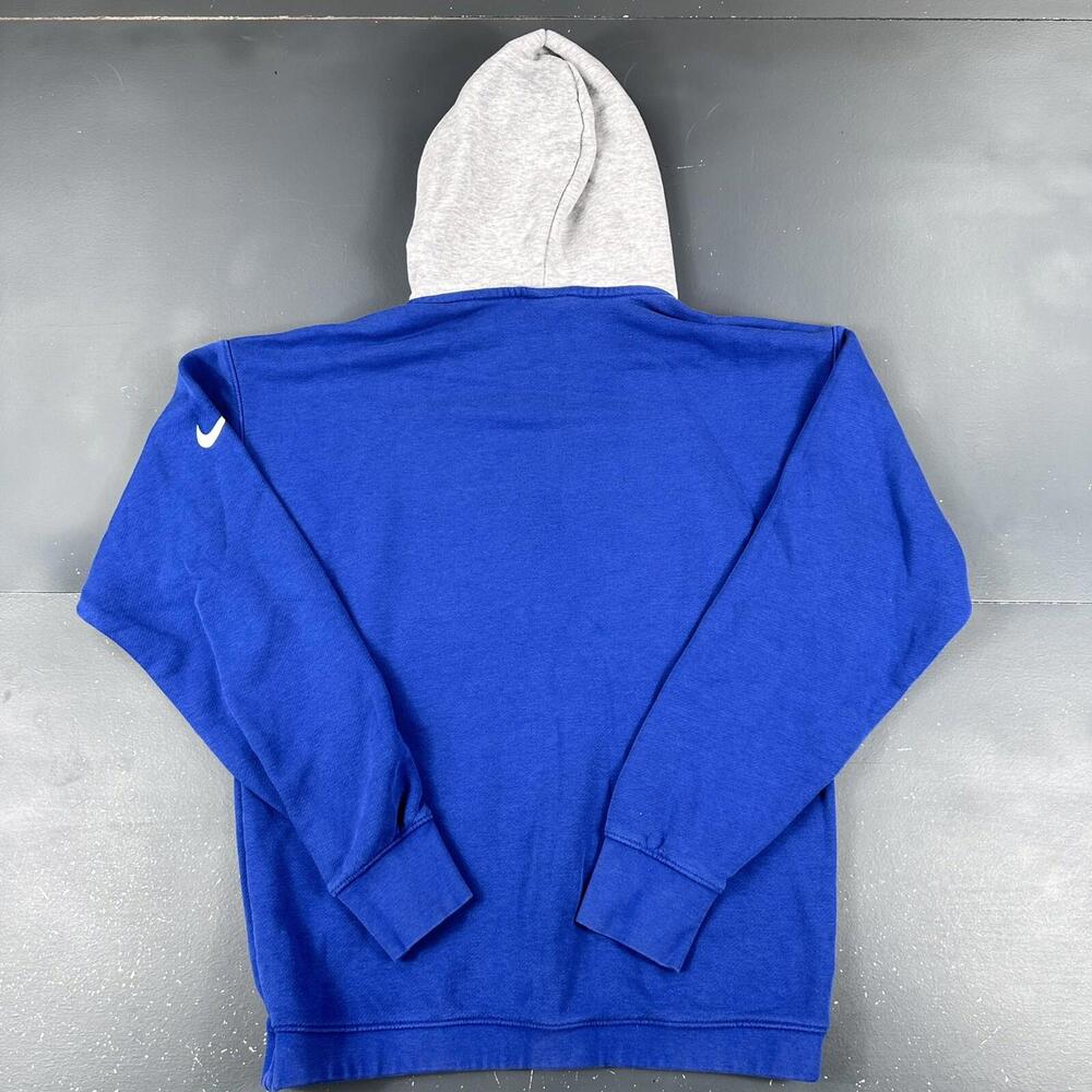 Chicago Cubs Hoodie Mens Small Blue Gray Sweatshirt Nike Midweight Spellout - Picture 7 of 8